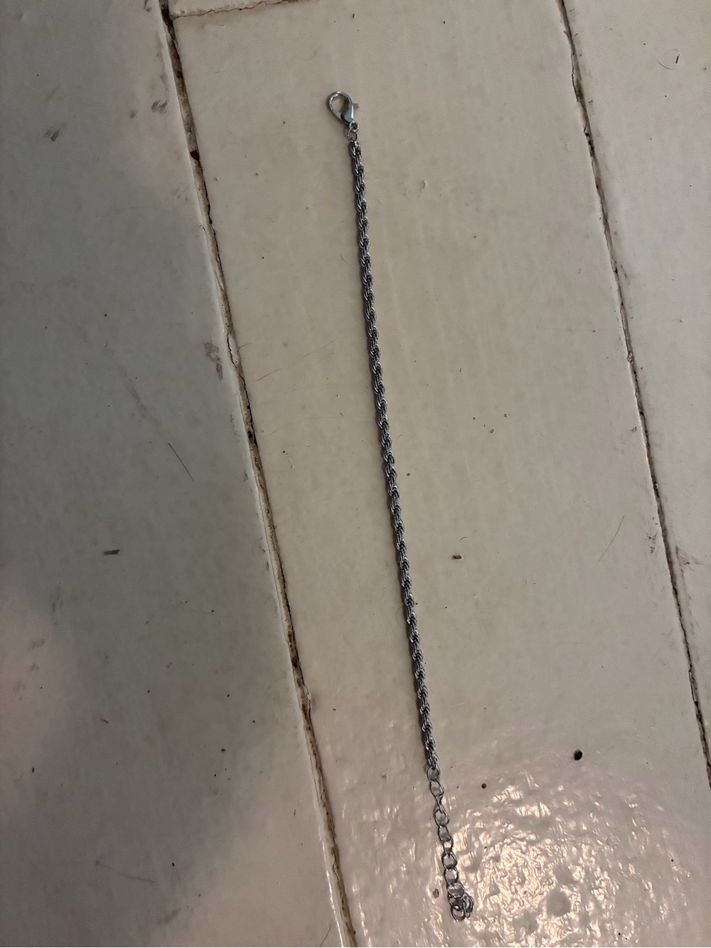 SILVER ROPE CHAIN BRACELET - Picture 4 of 5
